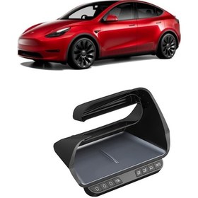 Resim Tesla Model Y / Model 3 Ekran Altına Takılan Kablosuz Düzenleyici 