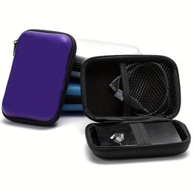 Resim 6.35 cm EVA Sert Sürücü Kılıfı, Şokproof Dış HDD Depolama Çantası ile Güç Bankası Kablosu, Dayanıklı Veri Taşıma Kapağı, Ofis Ekipmanları Kablo Organizatörü 
