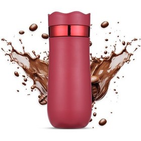 Resim Hangfox Seyahat Kahve Filtreli Termos - 320ml 8 Saat Sıcak/soğuk Tutar, Paslanmaz Çelik Siyah 