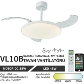 Resim Orbus VL10B Uzaktan Kumandalı Tavan Vantilatörü 