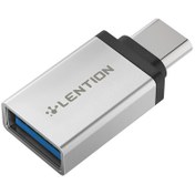 Resim Lention Type C to USB 3.0 Çevirici Dönüştürücü OTG Adaptör Gümüş 