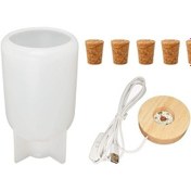 Resim Szypzstore Abajur Kalıbı, Ahşap Işık Tabanı Ve Çiçek Numune Dekoru Dökümü Için Tıpalı Şişe Şeklinde Silikon Kalıp 1qcfxk Beyaz 