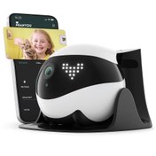 Resim Meanyou Hareketli Ev Kamerası Ebo Güvenlik Kamerası Robotu 1080p Otomatik Şarj, Gece Görüşü, Evcil Hayvan/Yaşlı/Bebek İçin Kablosuz Kamera, Çift Yönlü Konuşma, Uygulama Kontrolü 