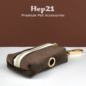 Resim Dog Collar Named Dark Brown Velvet Collar 571510 - Bag / L 