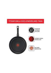Resim Tefal Titanium Force 3x Tava 24cm Siyah 