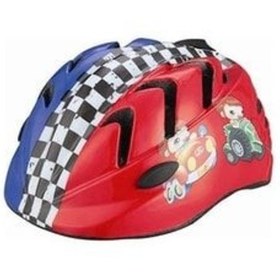 Resim Çocuk Kask Kırmızı-mavi Kareli Medıum 