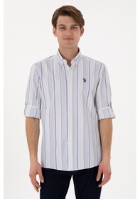 Resim U.s. Polo Assn. Erkek Lacivert Gömlek Desenli 50306352-vr033 Lacivert 