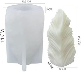 Resim Silikon Mum 3D Geometrik Büyük Boy Yaprak Sabun Beton Ve Taş Tozu Kalıbı 