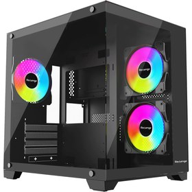 Resim Revenge Nova 3 RGB Fanlı Temperli Cam Panel Boş m-ATX Gaming Oyuncu Bilgisayar Kasası 