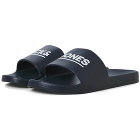 Resim Jack & Jones Erkek Jfwollıe Yazı Detaylı Terlik 12236477 Antrasit Antrasit 