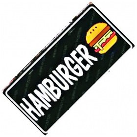 Resim Hamurger Yazılı Sök-tak-pratik Vantuzlu Yeni Nesil Dekor Plaka 