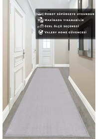 Resim Vl Yıkanabilir Post Peluş Yolluk Beyaz Gri 