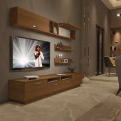 Resim Decoraktiv Trendstyle 5220 Mdf Tv Ünitesi Tv Sehpası Naturel Ceviz 