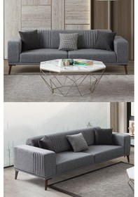 Resim Regnar 3'lü Koltuk Gri Gri 