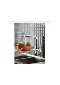 Resim İsaoğlu Yapı Arıtmalı Musluk Arıtmalı Evye Bataryası Modern Premium Tasarım Arıtıcılı Batarya Silver Gümüş Gümüş 