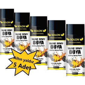 Resim solon 5 Adet Altın Yaldız Sprey Boya 400 Ml. 