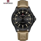 Resim Fochsia Navıforce Siyah Kasa Kahverengi Kayış Erkek Kol Saati Minimalist Kadran Spor Yüzme Hediyelik Diğer 
