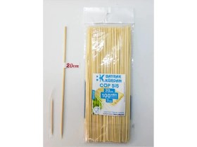 Resim Home 20 cm Çöp Şiş 100 Adet, 3 mm - Adana, Urfa, Et, Tavuk, Sebze Kebap Yemekler Için Ahşap, Odun, Bambu 