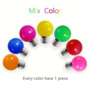 Resim 1 adet Renkli G45 LED Ampul E27 3W - Enerji Tasarruflu Bayramlık Atmosfer Işığı, Çok Renkli Küre Lamba Oda Dekoru ve Tatil Kutlamaları için (Kırmızı/Sarı/Mavi/Yeşil/Turuncu/Mor/Pembe), Dekorasyon İçin Işıklar 