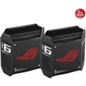 Resim Asus ROG Rapture GT6 (B-2-PK) WIFI 6 Tri Band Gaming Ai Mesh Sistemi 2'li 