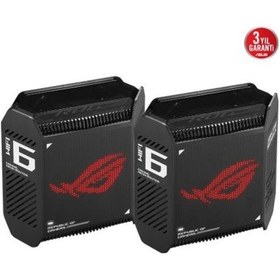 Resim Asus ROG Rapture GT6 (B-2-PK) WIFI 6 Tri Band Gaming Ai Mesh Sistemi 2'li 