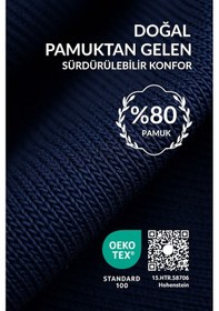 Resim Orbis 10 Çift Pamuk Yoğun Yumuşak Kadın Patik Düz Çorap Beyaz 