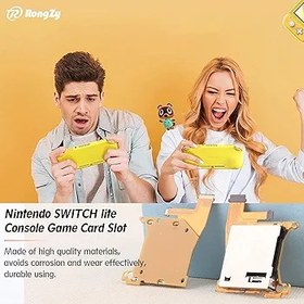 Resim RongZy Nintendo Switch Lite HDH-001 HDH01 için oyun yuvası, Nintendo oyun kartı okuyucuları için kulaklık delikli kart okuyucu 