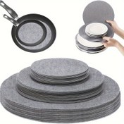 Resim 36 Adet Yuvarlak Felt Pot Tutucuları ve Tabak Ayırıcı Seti - 3 Boyut, Çizilmeyen, Isıya Dayanıklı, Çok Amaçlı Mutfak Aksesuarları için Pişirme, Yemek ve Depolama Koruma 