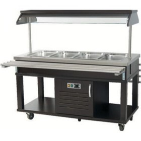 Resim CSA Karacasan Üç Küvetli Salad Bar Ünitesi & Beyaz İnci Salad Bar 