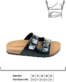 Resim Gezer Kadın Yazlık Iki Toka Ayarlanabilir Rahat Mantar Taban Fashion Günlük Terlik GT2YZE.14323.27 