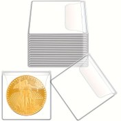 Resim 20/50 Paket Şeffaf PVC Madeni Para Kılıfları, Su Geçirmez Şeffaf Kare Tutucu, Madeni Paralar ve Para Birimi için Yüksek Netlikte Koruyucu Kılıf, Koleksiyoncular için Flip Tasarım Teşhir Çantası (5.59 x 5.08 cm) 