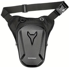 Resim Xuweiwei Siyah Eva Motosiklet Bel Çantası Kulaklık Girişli Ayarlanabilir Askı Ve Çift Fermuarlı Siyah 