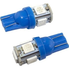 Resim Dekoratif Led Ampul T10-2X5 Smd Led Mavi 12V Laam118-2-12 