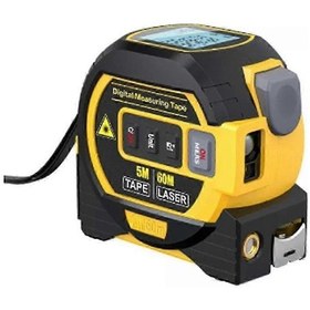 Resim Gösterildiği Gibi Lcd Ekranlı 60 M Menzilli Ve 5 M Ölçüm Bantlı 3'ü 1 Arada Dijital Lazer Mesafe Ölçer 