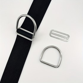 Resim 2'li BCD Dalış Ağırlık Kemeri Bel Tokası D Halkası 316 Paslanmaz Çelik Şerit Askı Kemeri Tutucu Stopper Serbest Dalış Sörfü 5CM Şerit Uyumlu, Sörf Ekipmanı, Şık Tasarım, Dayanıklı Yapı, Şerit Askısı, Sörf Kemeri, Serbest Dalış Ekipmanı 