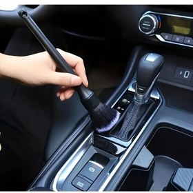 Resim 1 adet Yumuşak Kıllı Detaylı Fırça Araba İçleri, Klavyeler ve Takılar için - Çok Yönlü Toz Temizleme Aracı, Pil Gerektirmez, Dayanıklı Plastik Malzeme, Ev ve Otomobil Detaylı Fırça için Mükemmel, Detaylı Fırça | Ergonomik Tasarım | Yumuşak Kıllı Fırça 