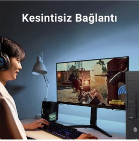 Resim Veggieg 300 Mbps 2.4ghz/6ghz Dual Band Alıcı Verici Usb Wifi 6 Adaptör 