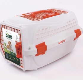 Resim M-Pets Eco Giro Carrier Kedi ve Küçük Irk Köpek Taşıma Çantası 51.6x32.7x29.6 Cm Beyaz/Turuncu Small 