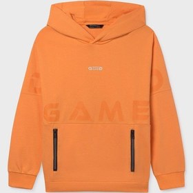 Resim Mayoral Erkek Çocuk Kapşonlu Sweatshirt Turuncu 