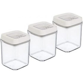 Resim Vakumlu Erzak Kavanozu Kare 3lü Set Oky-234 0,16 Cm 45 Derece 