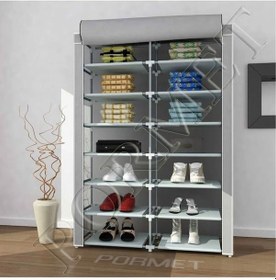 Resim Senmasy 2 Bölmeli Bez Dolap Ayakkabilik Gri 