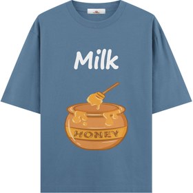Resim Milk Honey - Hamile Oversize Tshirt - Mavi / S / Oversize 