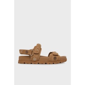 Resim Guess Logolu Cırt Cırtlı Süet Dokulu Sandalet FLPFLOESU03 Bayan Sandalet Flpflo ESU03 Brown 
