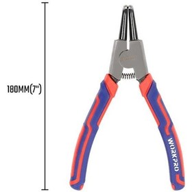 Resim Workpro Wp231151 180mm Cr-v Eğri Uçlu Yaylı Profesyonel Dış Segman Pensesi 