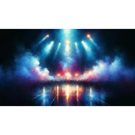 Resim Venspor Renkli Sahne Işıkları Arkaplan 200 x 150 cm Fon Duvar Örtüsü 