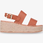 Resim Stato Kalın Taban Kadın Sandalet Taba Taba 