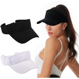 Resim Shopiolog Unisex Uv Koruyucu Sporcu Plaj Vizör Şapka 2 Li Set 