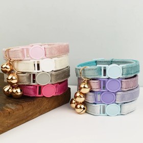 Resim Cat collar Safety Bell cat collar 92726 - DARK PINK Leash + Bowtie / L 