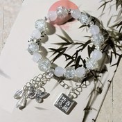 Resim Kadınlar için çiçek kelebek boncuklu bilezik, tabu olmayan kolye basit yüksek görünüm seviyesi dize kız arkadaşları hediye erkek ve kadınlar aynı tarzda el takı 