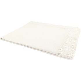 Resim Orta Dantelli Masa Örtüsü Krem 